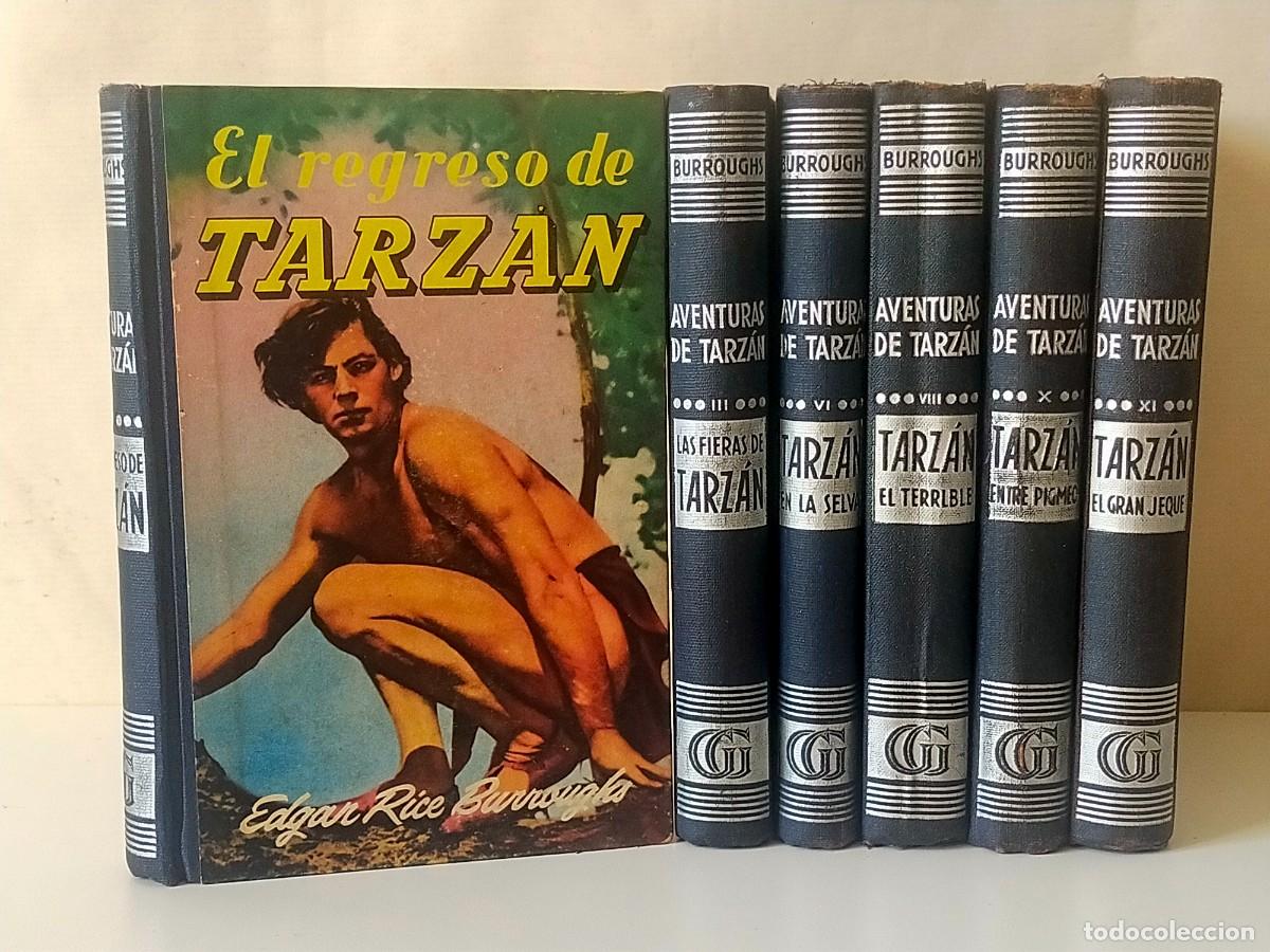Libros de segunda mano: Aventuras de TARZAN. Edgar Rice Burroughs (6 Tomos) - Editorial Gustavo Gili 1953