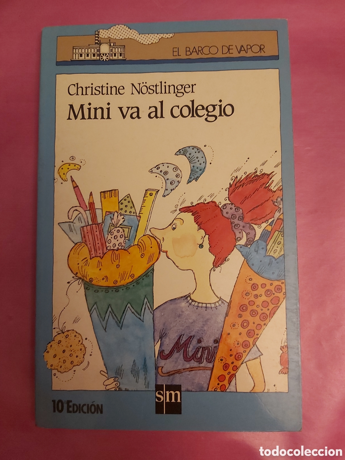 Libros de segunda mano: MINI VA AL COLEGIO CHRISTINE NOSTLINGER SM BARCO DE VAPOR 2000