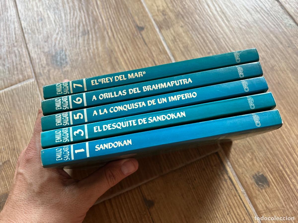 Libros de segunda mano: COLECCI&Oacute;N EMILIO SALGARI DE ORBIS FABRI - 5 tomos - Foto 2