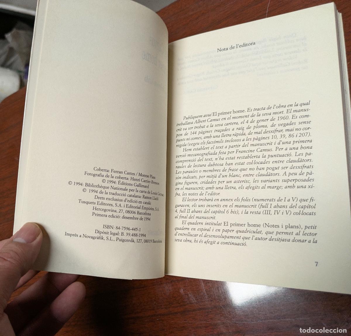 Libros de segunda mano: el primer home &ndash; albert camus - Foto 3