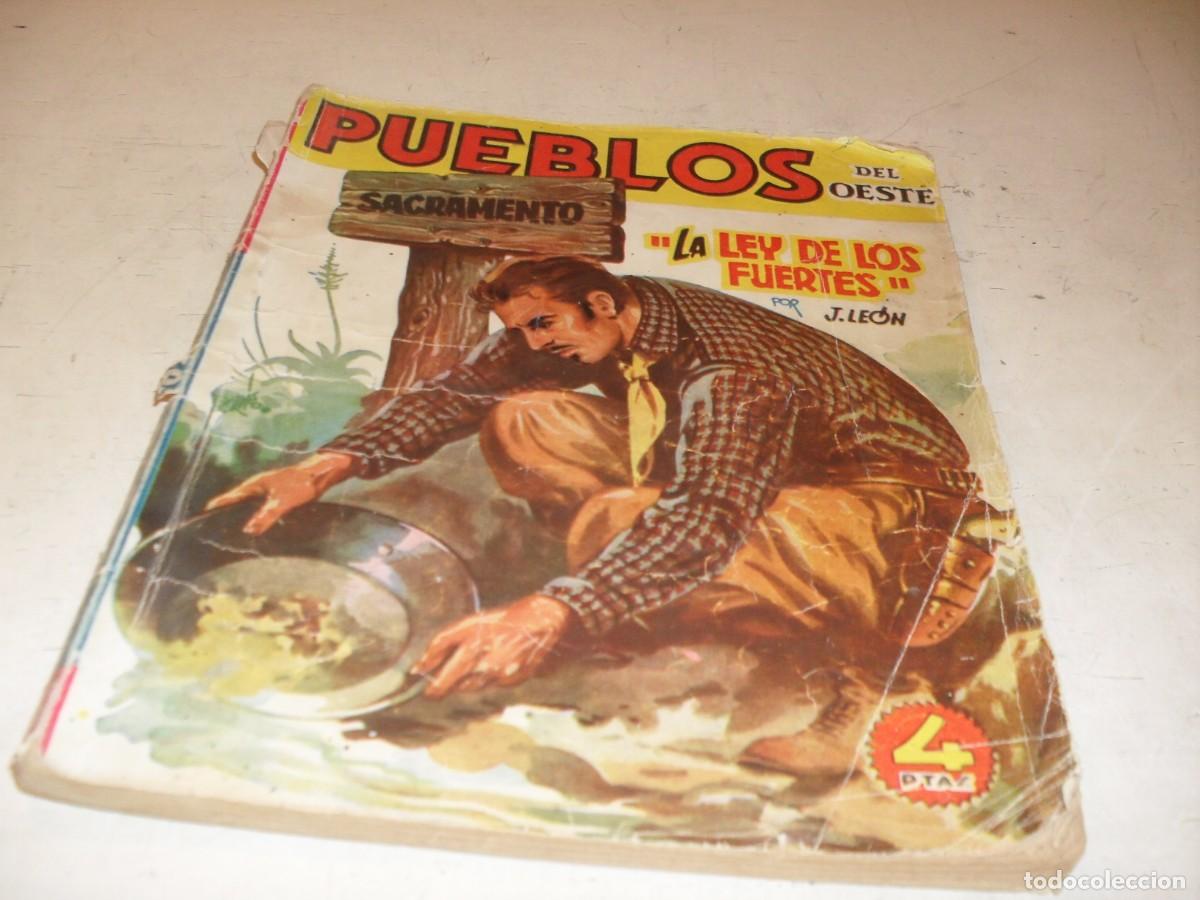 Libros de segunda mano: NOVELA PUEBLOS DEL OESTE N&ordm; 10,LA LEY DE LOS FUERTES,DE J.LEON.CLIPER,1949