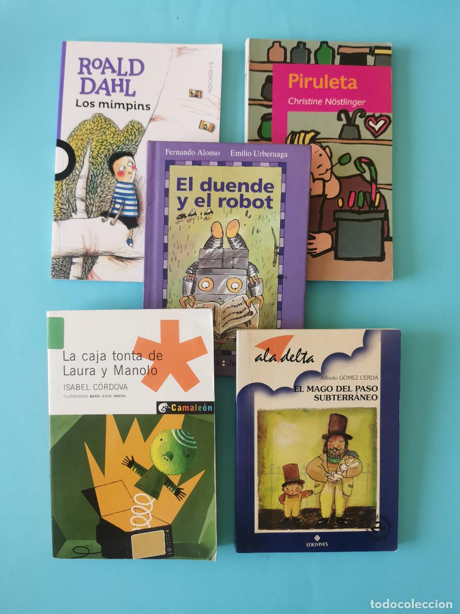 Libros de segunda mano: Los mimpins Roald Dahl La caja tonta de Laura Isabel C&oacute;rdoba Christine N&ouml;stlinger El duende y robot