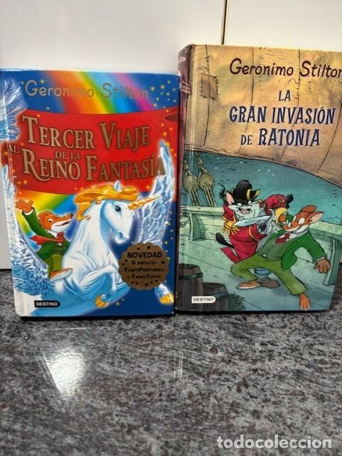 Libros de segunda mano: GERONIMO STILTON : LOTE TERCER VIAJE AL REINO DE LA FANTASIA Y LA GRAN INVASION DE RATONIA