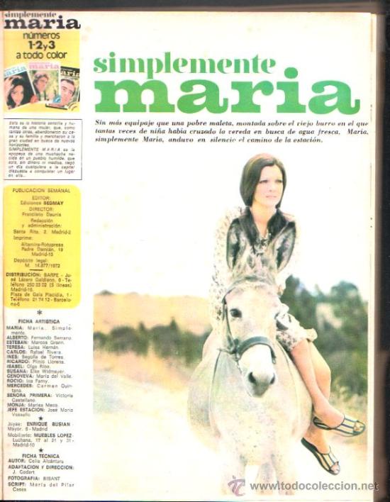 Libros de segunda mano: SIMPLEMENTE MARIA. TOMO I - EDICIONES SEDMAY. COMPRENDE DESDE EL N&ordm; 1 AL 20 - Foto 1