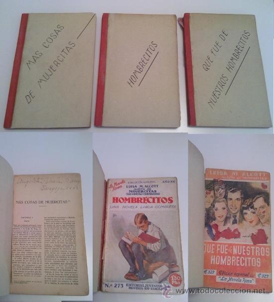 Libros de segunda mano: LOTE 160 -3 LIBROS NOVELA ROSA ALCOTT - MAS COSAS DE MUJERCITAS HOMBRECITOS QUE FUE DE NUESTROS