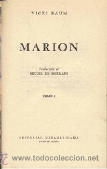 Libros de segunda mano: MARION DE VICKI BAUM - A&Ntilde;O 1943 - Foto 2