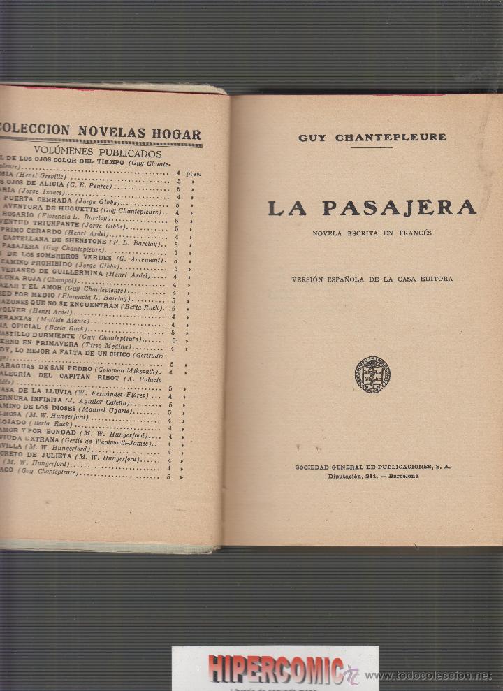 Libros de segunda mano: LA PASAJERA / GUY DE CHANTEPLEURE - Foto 1