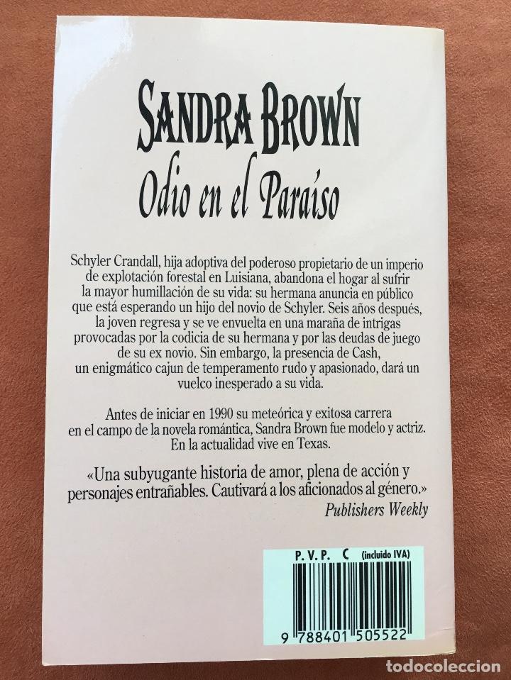 Libros de segunda mano: SANDRA BROWN - ODIO EN EL PARAÍSO (COLECCIÓN CISNE 1/3) - Foto 2 - 116674947