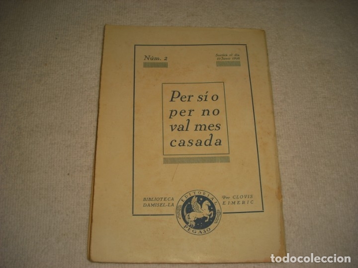 Libros de segunda mano: AMB EL COR NO SHI JUGA . CLOVIS EIMERIC . BIBLIOTECA DAMISEL-LA N&ordm; 1 - Foto 2