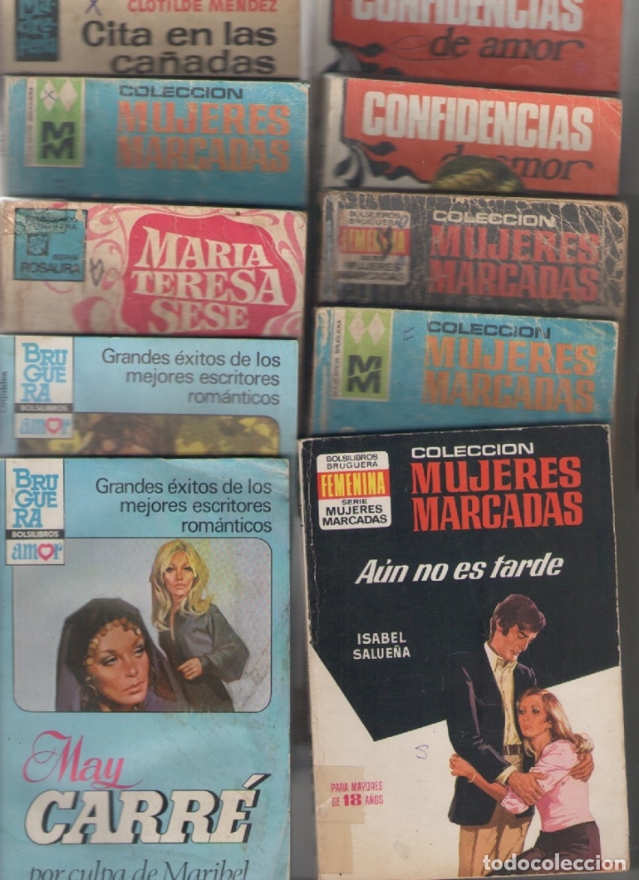 Libros de segunda mano: lote de 10 novelas romanticas,a&ntilde;o 1985 aproximado,bolsilibros,tama&ntilde;o bolsillo,variadas,11&ordm; lote