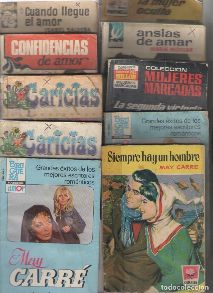 Libros de segunda mano: lote de 10 novelas romanticas,a&ntilde;o 1985 aproximado,bolsilibros,tama&ntilde;o bolsillo,variadas,13&ordm; lote