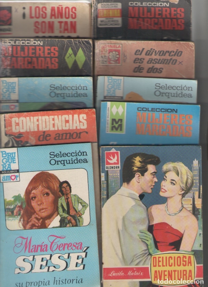 Libros de segunda mano: lote de 10 novelas romanticas,a&ntilde;o 1985 aproximado,bolsilibros,tama&ntilde;o bolsillo,variadas,14&ordm; lote