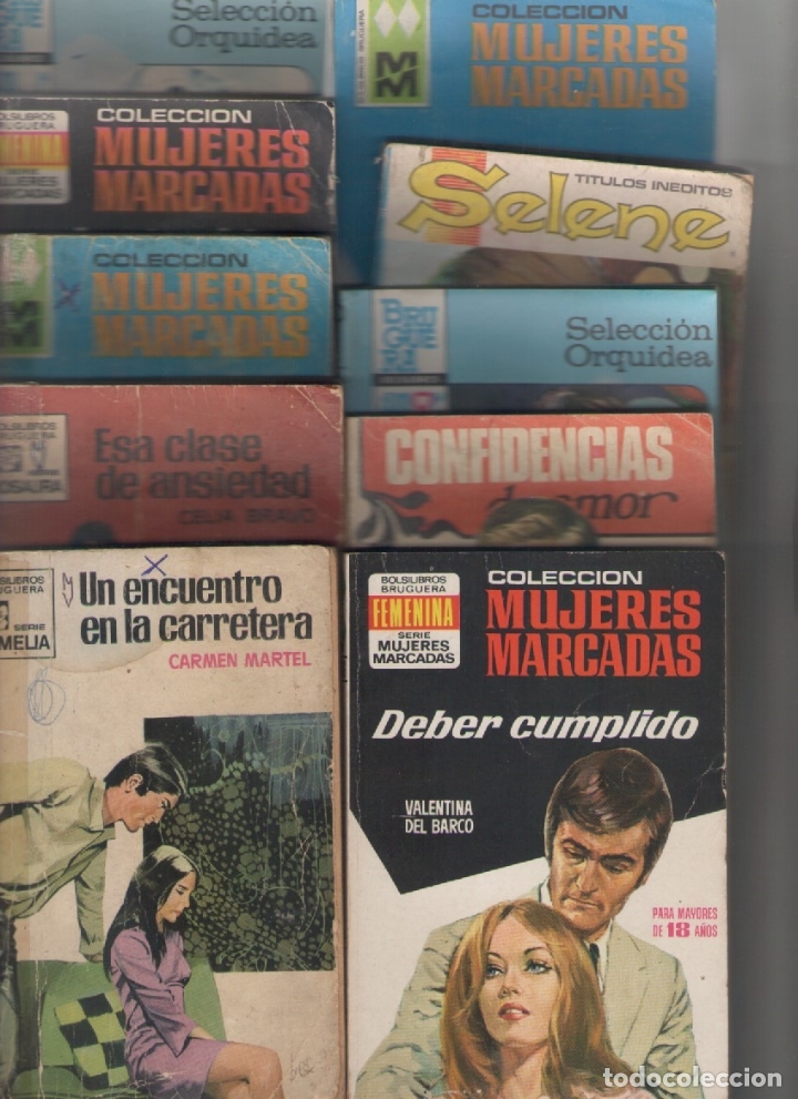 Libros de segunda mano: lote de 10 novelas romanticas,a&ntilde;o 1985 aproximado,bolsilibros,tama&ntilde;o bolsillo,variadas,15&ordm; lote