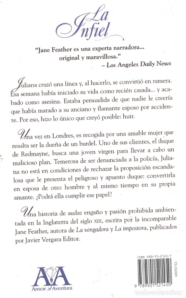 Libros de segunda mano: La infiel. Jane Feather. 2000 - Foto 2