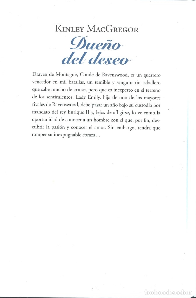 Libros de segunda mano: Due&ntilde;o del deseo. Kinley MacGregor. 2011 - Foto 2