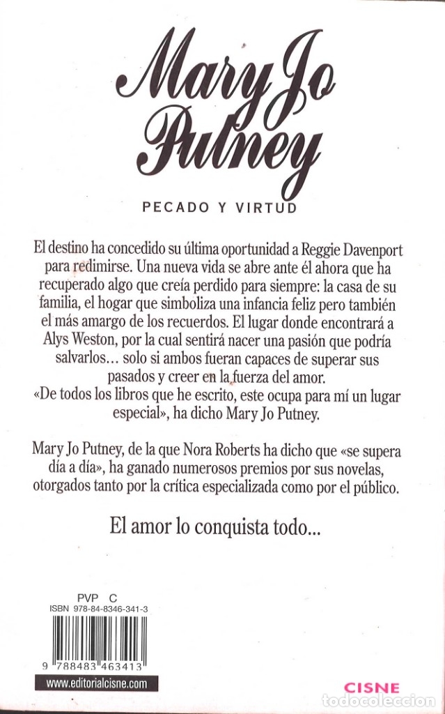 Libros de segunda mano: Pecado y virtud. Mary Jo Putney. 2007 - Foto 2