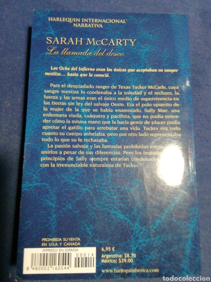 Libros de segunda mano: LA LLAMADA DEL DESEO. SARA MCCARTY - Foto 2