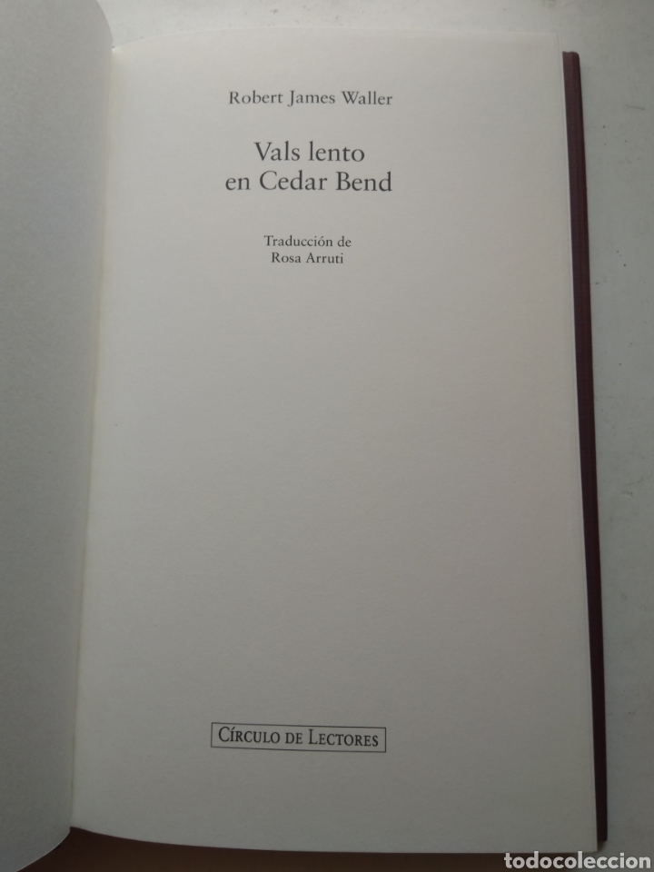 Libros de segunda mano: VALS LENTO EN CEDAR BEND/ROBERT JAMES WALLER - Foto 2
