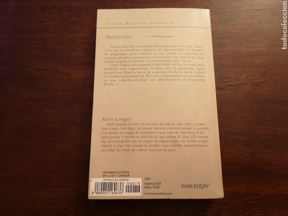 Libros de segunda mano: Decepci&oacute;n. Ruth Langan. Harlequin. - Foto 2