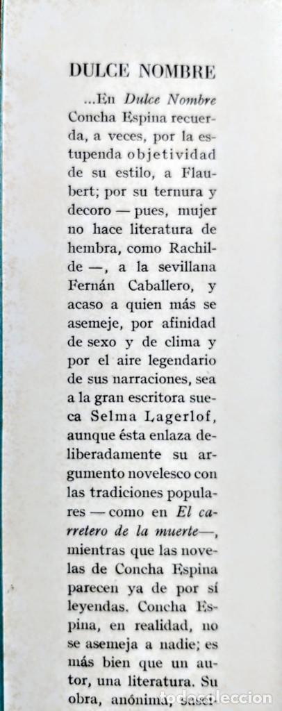 Libros de segunda mano: DULCE NOMBRE. CONCHA ESPINA - Foto 2