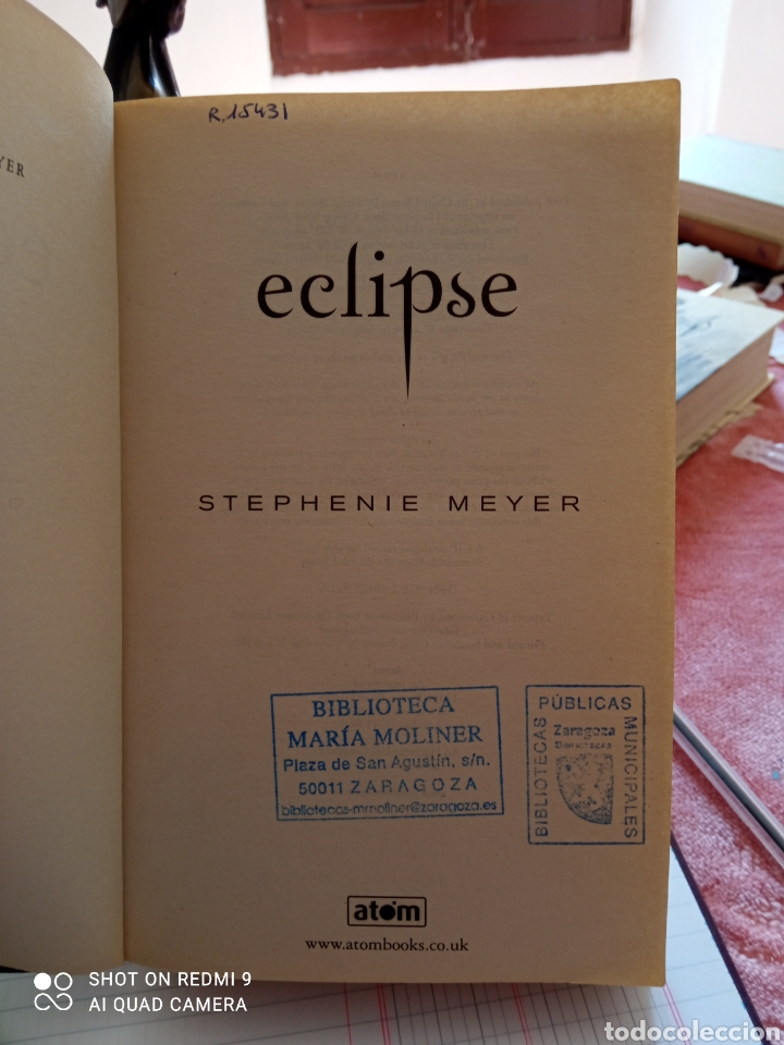 Libros de segunda mano: Eclipse de estephnie Meyer (2008). idioma ingl&eacute;s. - Foto 3