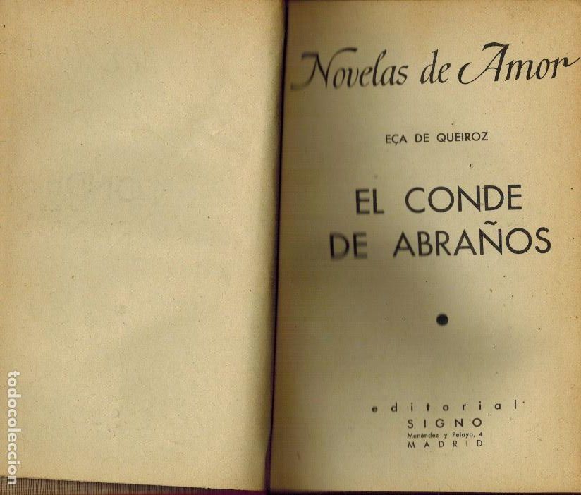 Libros de segunda mano: EL CONDE DE ABRA&Ntilde;OS - Foto 1