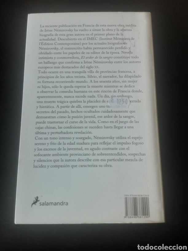 Libros de segunda mano: El ardor de la sangre Ir&egrave;ne N&eacute;mirovsky- - Foto 3