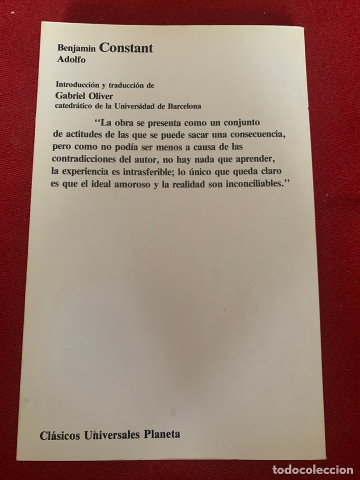 Libros de segunda mano: Adolfo. Benjam&iacute;n Constant. - Foto 2