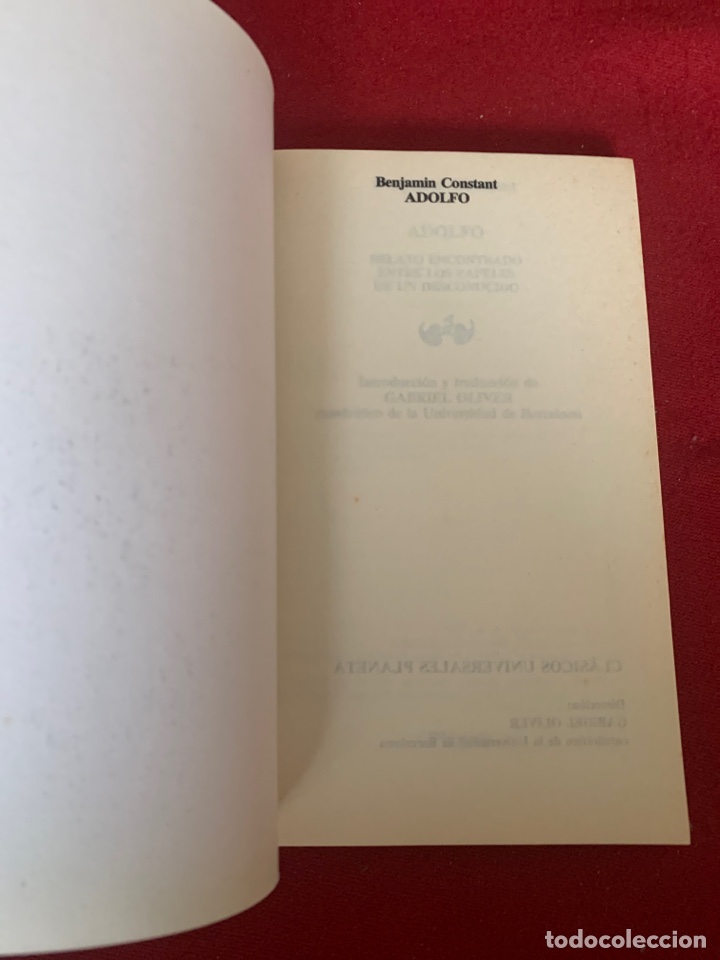 Libros de segunda mano: Adolfo. Benjam&iacute;n Constant. - Foto 3