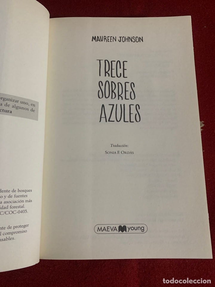 Libros de segunda mano: Trece sobres azules. Maureen Johnson. - Foto 4