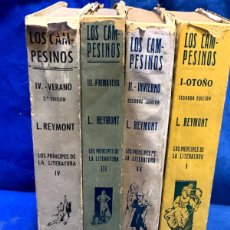 Libros de segunda mano: LOS CAMPESINOS PRINCIPES LITERATURA LADISLAO REYMONT NOBEL 1924 4 TOMOS SLABY GIRBAL 1939 CERVANTES