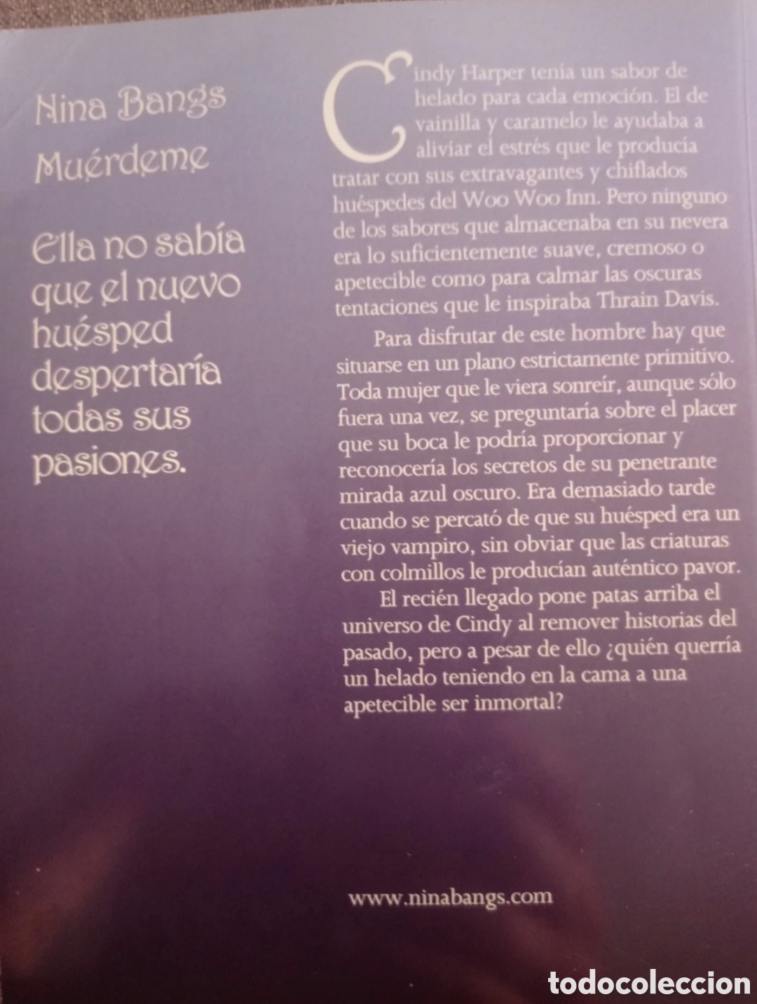 Libros de segunda mano: Mu&eacute;rdeme. Nina Bangs - Foto 2