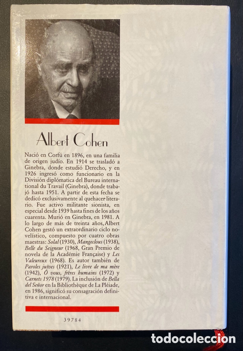 Libros de segunda mano: BELLA DEL SE&Ntilde;OR - Albert Cohen - Foto 2