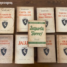Libros de segunda mano: LOTE DE 9 NOVELAS DE RICARDO LEON 1939 - 1942 , VICTORIANO SUAREZ