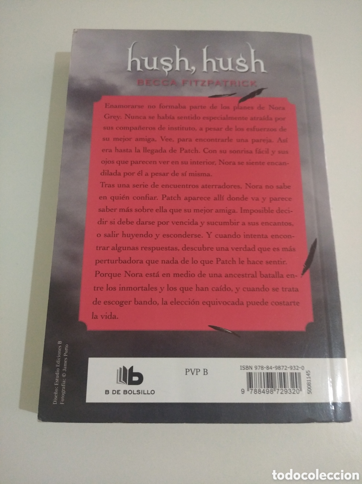 Libros de segunda mano: Hush, hush. Becca Fitzpatrick. Ediciones B 2014 - Foto 2