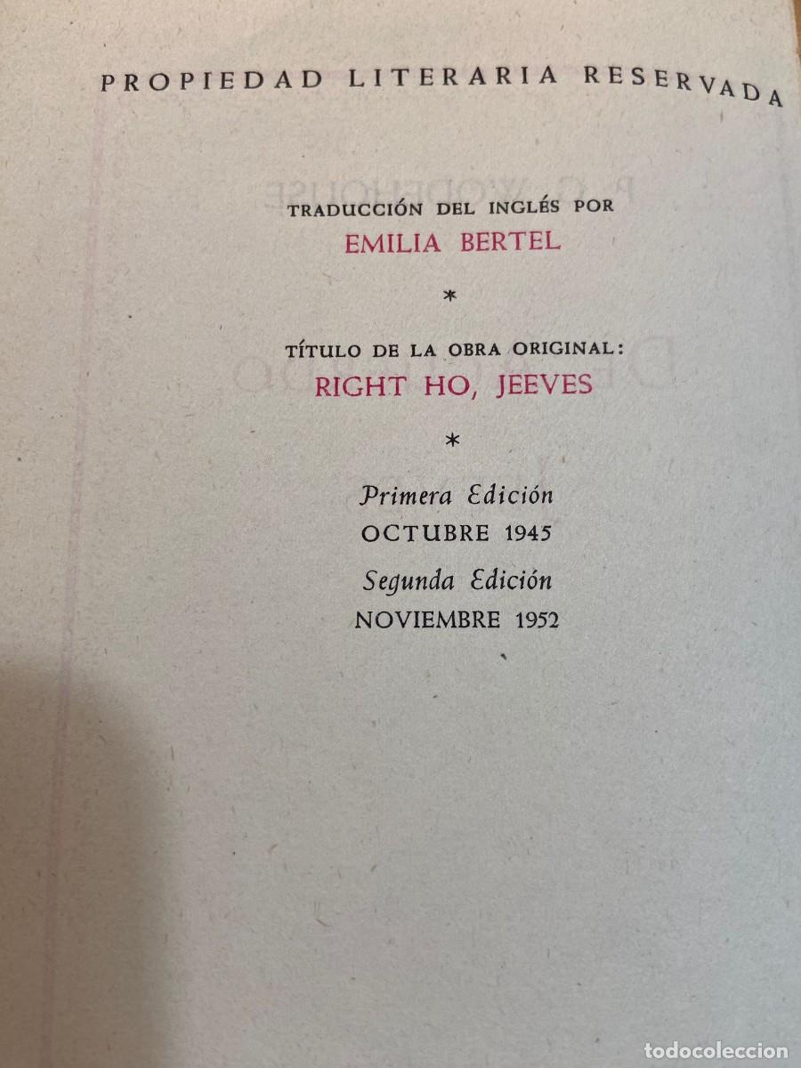 Libros de segunda mano: De acuerdo Jeeves - P. G. Wodehouse - Foto 2