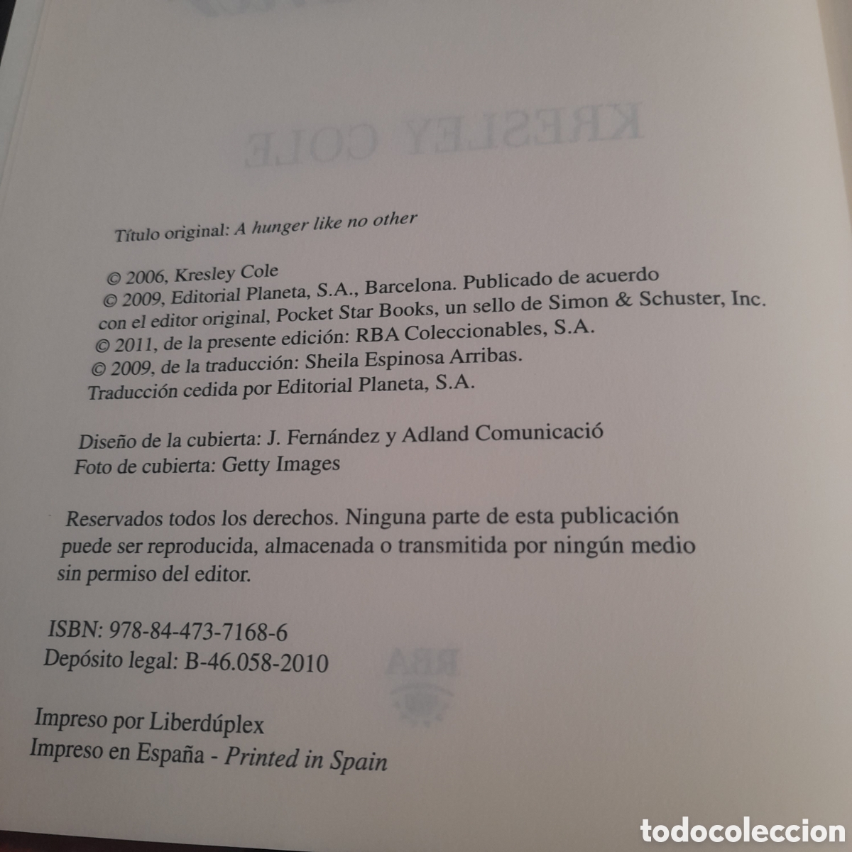 Libros de segunda mano: Sed de amor. Kresley Cole. - Foto 2