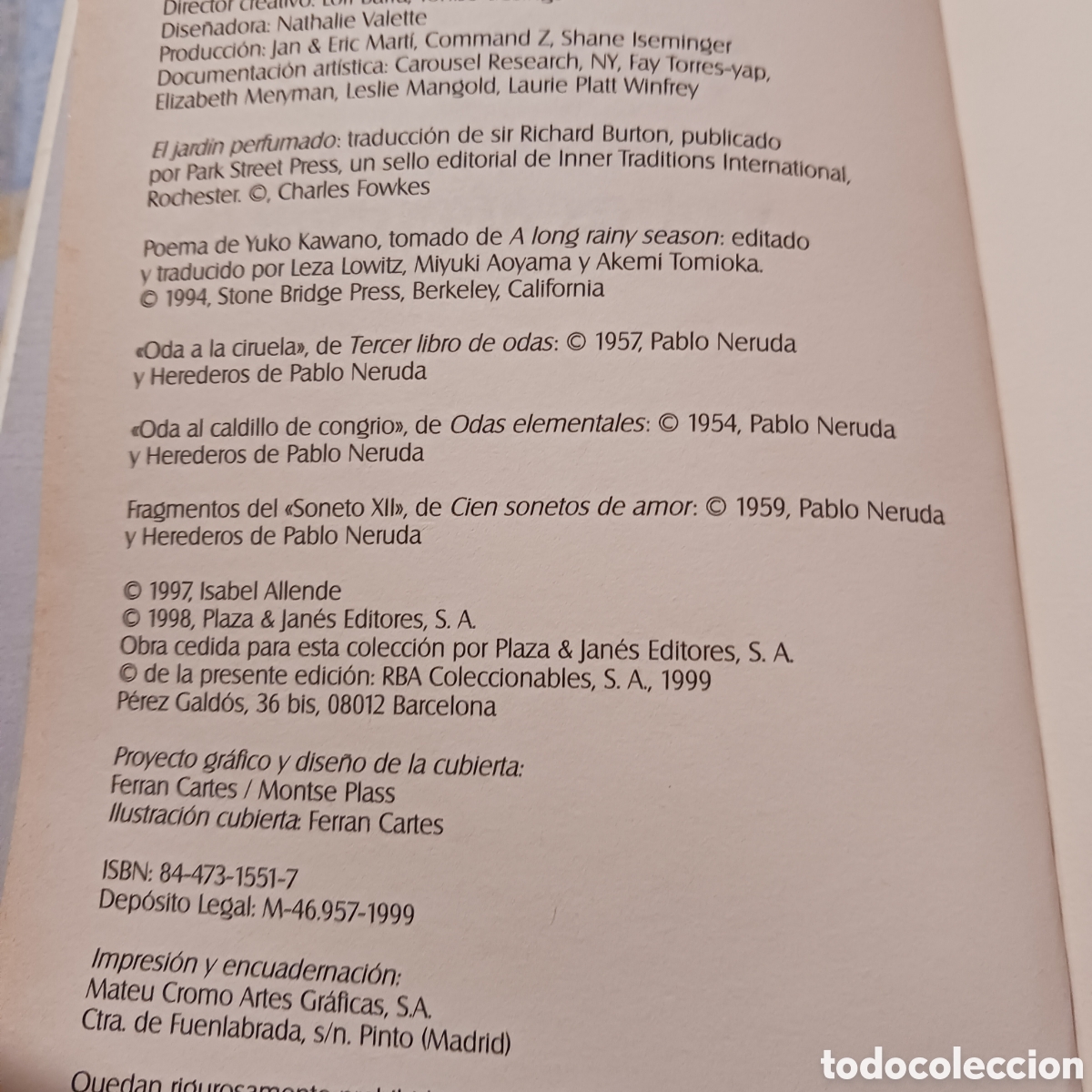 Libros de segunda mano: Afrodita de Isabel Allende - Foto 5