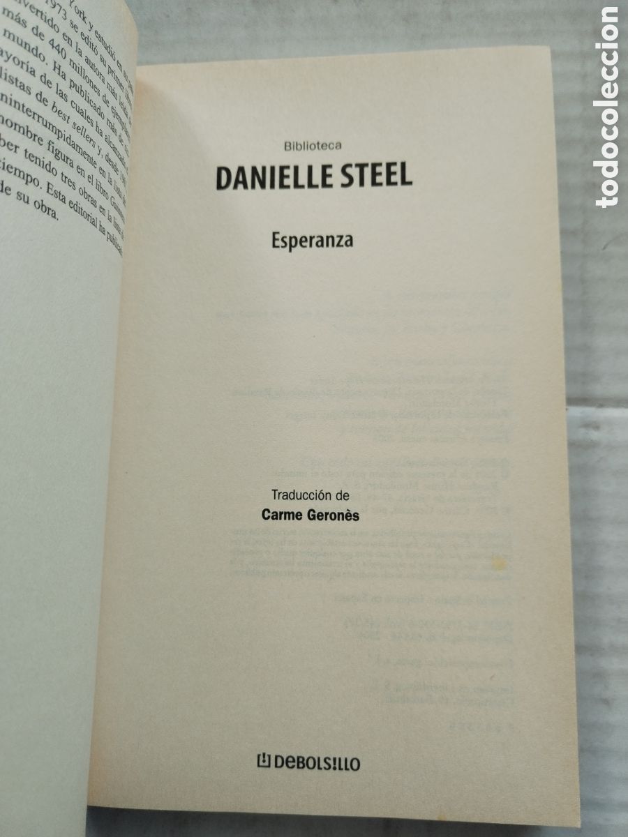 Libros de segunda mano: ESPERANZA/DANIELLE STEEL - Foto 2