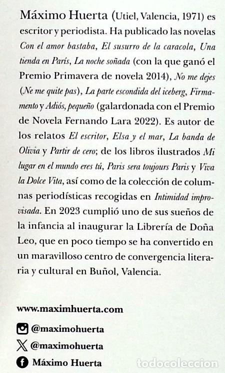 Libros de segunda mano: Par&iacute;s despertaba tarde - M&aacute;ximo Huerta - Foto 5