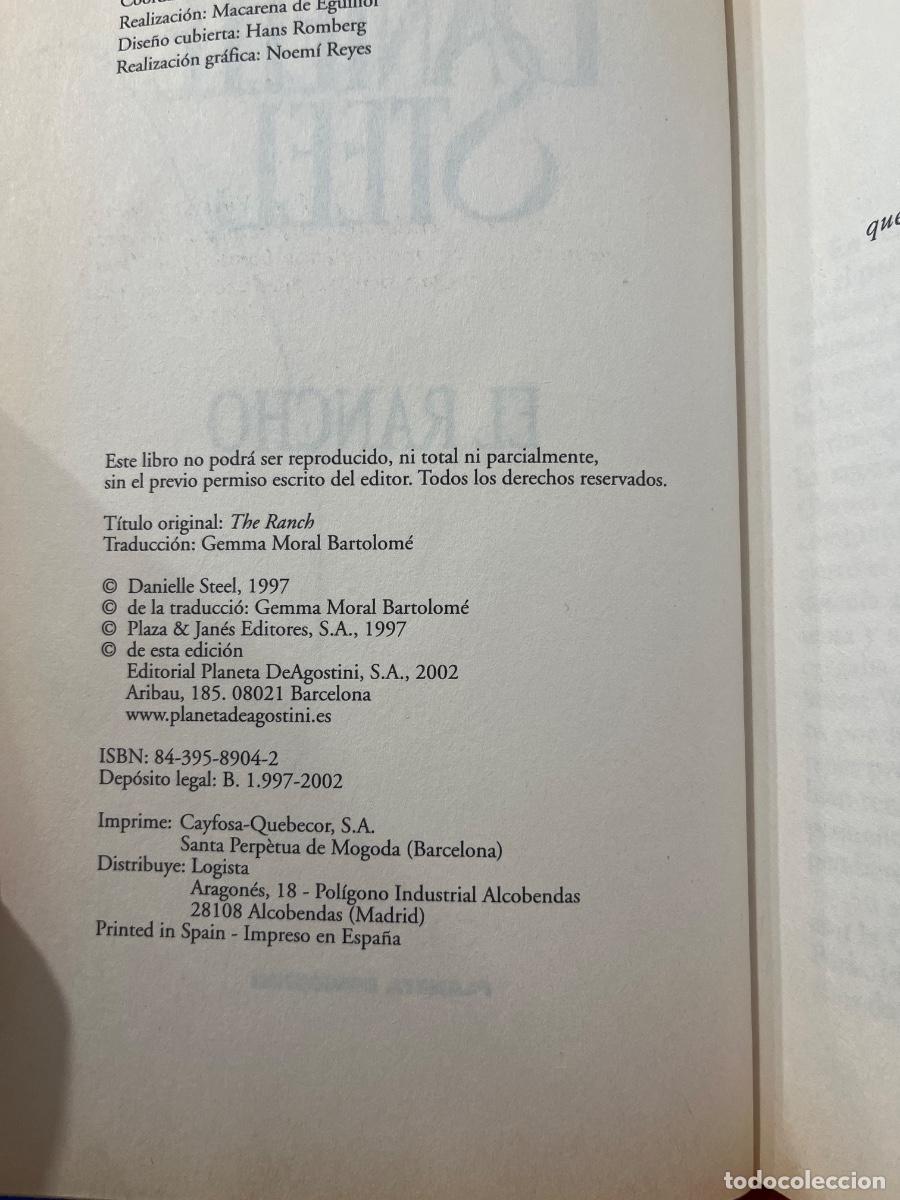 Libros de segunda mano: Libro El Rancho | Danielle Steel | 2002 - Foto 3