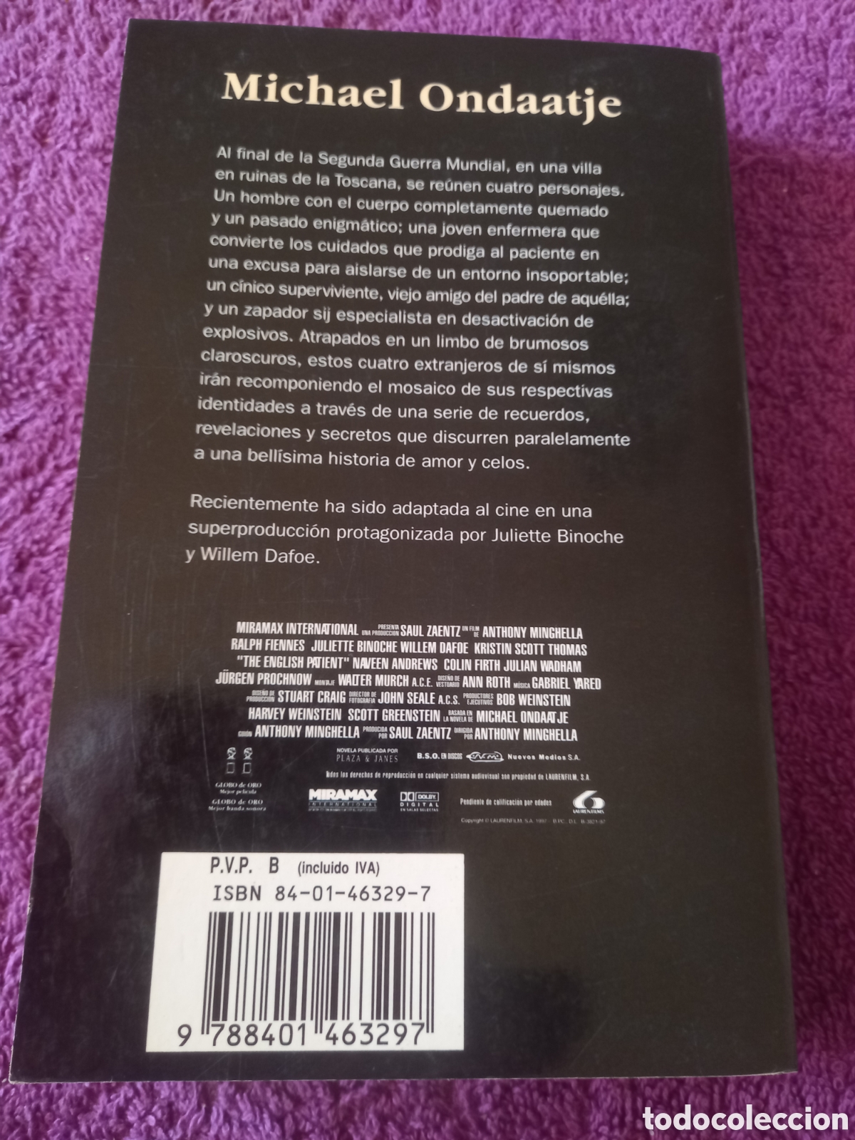 Libros de segunda mano: El paciente ingl&eacute;s. Michael Ondaatje. - Foto 3