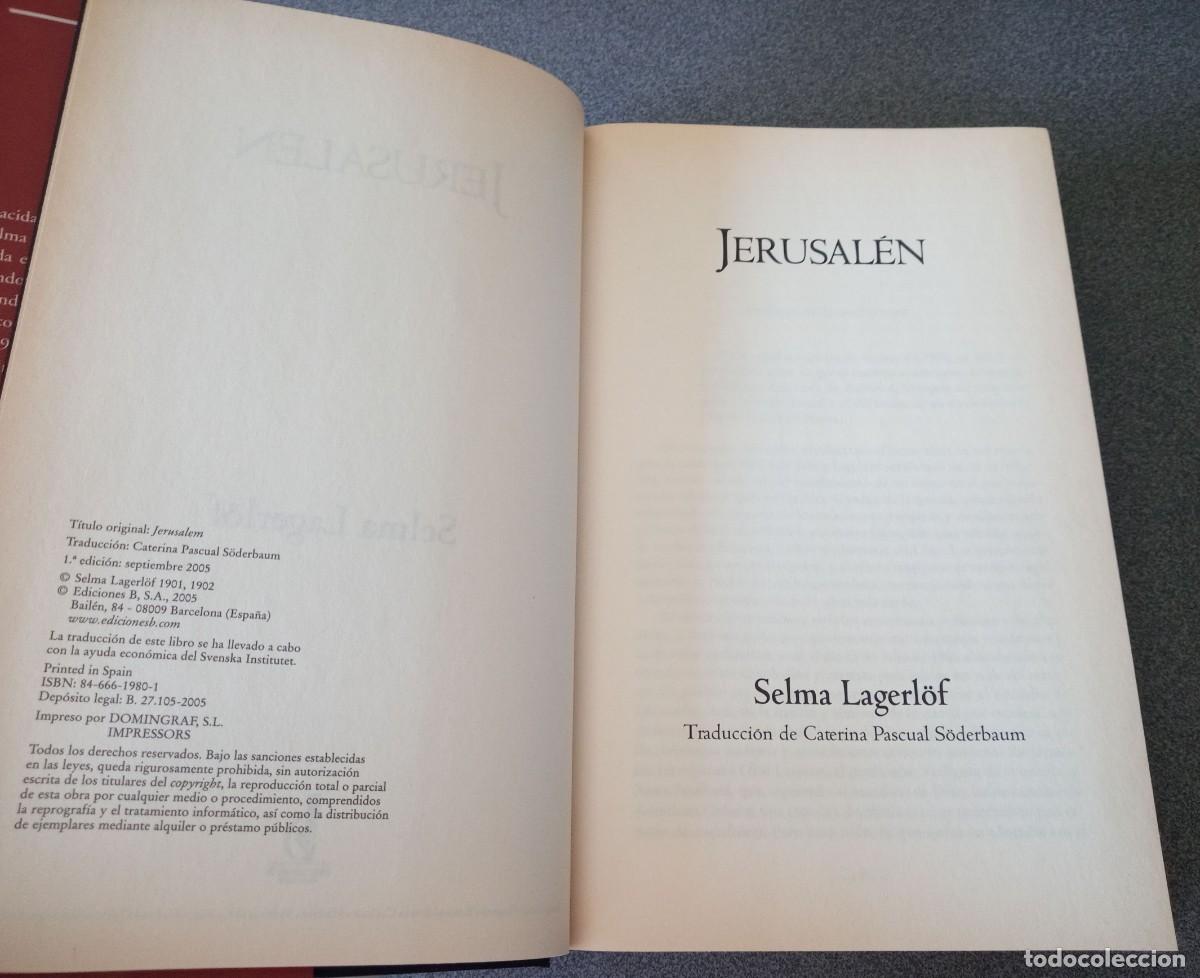 Libros de segunda mano: Jerusal&eacute;n Selma Lagerlof - Foto 4