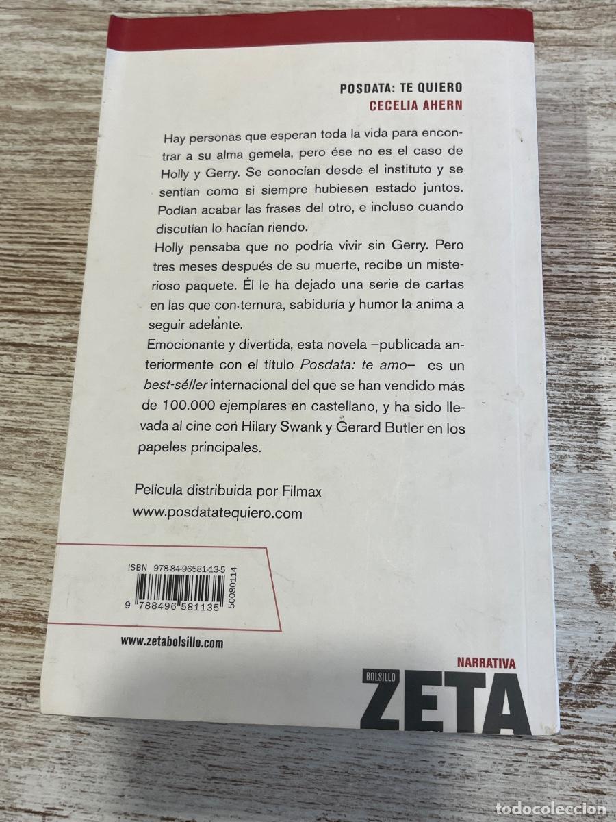 Libros de segunda mano: Posdata: te quiero | Cecelia Ahern | 2006 | Libro - Foto 2