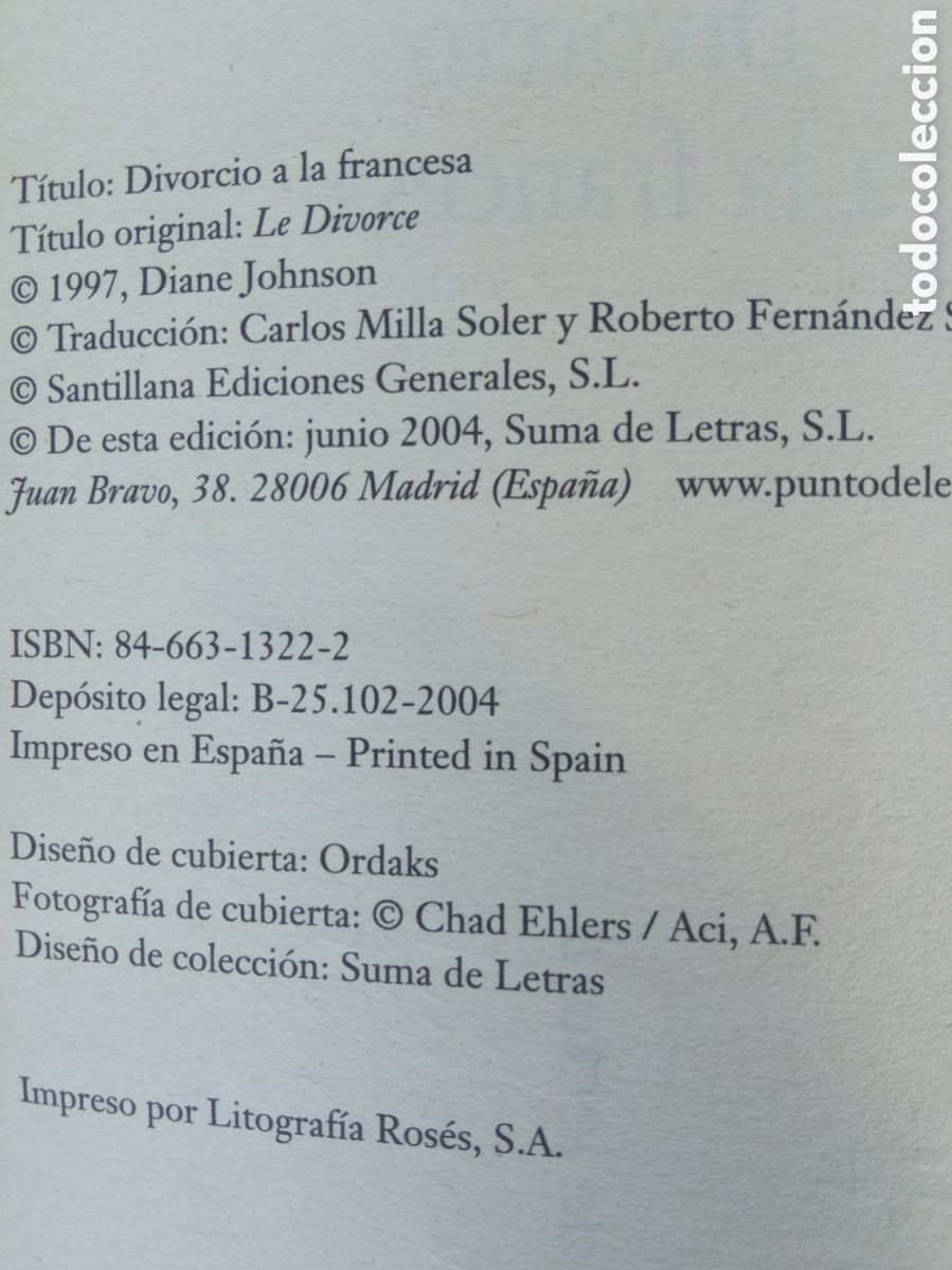Libros de segunda mano: DIVORCIO A LA FRANCESA a&ntilde;o 2004 - Foto 2