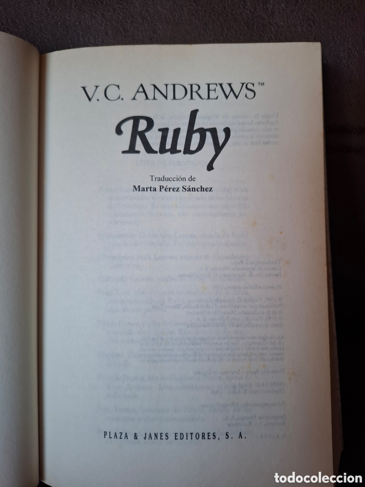 Libros de segunda mano: Libro RUBY. V.C. Andrews. Plaza & Janes - Foto 5