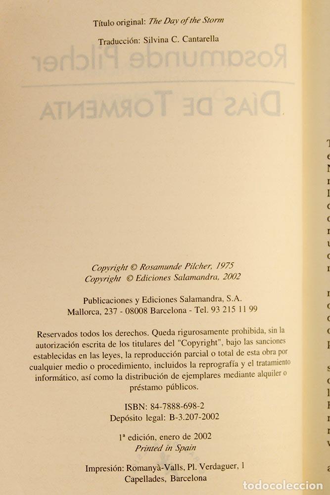 Libros de segunda mano: D&iacute;as de tormenta - Robin Pilcher - Foto 4