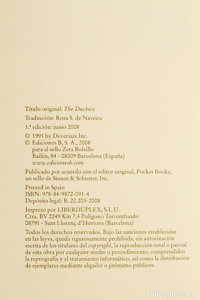 Libros de segunda mano: La duquesa - Jude Deveraux - Foto 4