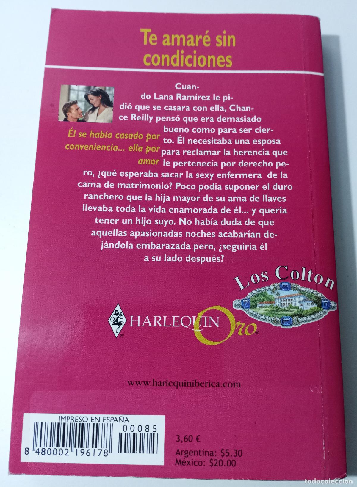 Libros de segunda mano: Te amare sin condiciones - Cassidy, Carla - Foto 2
