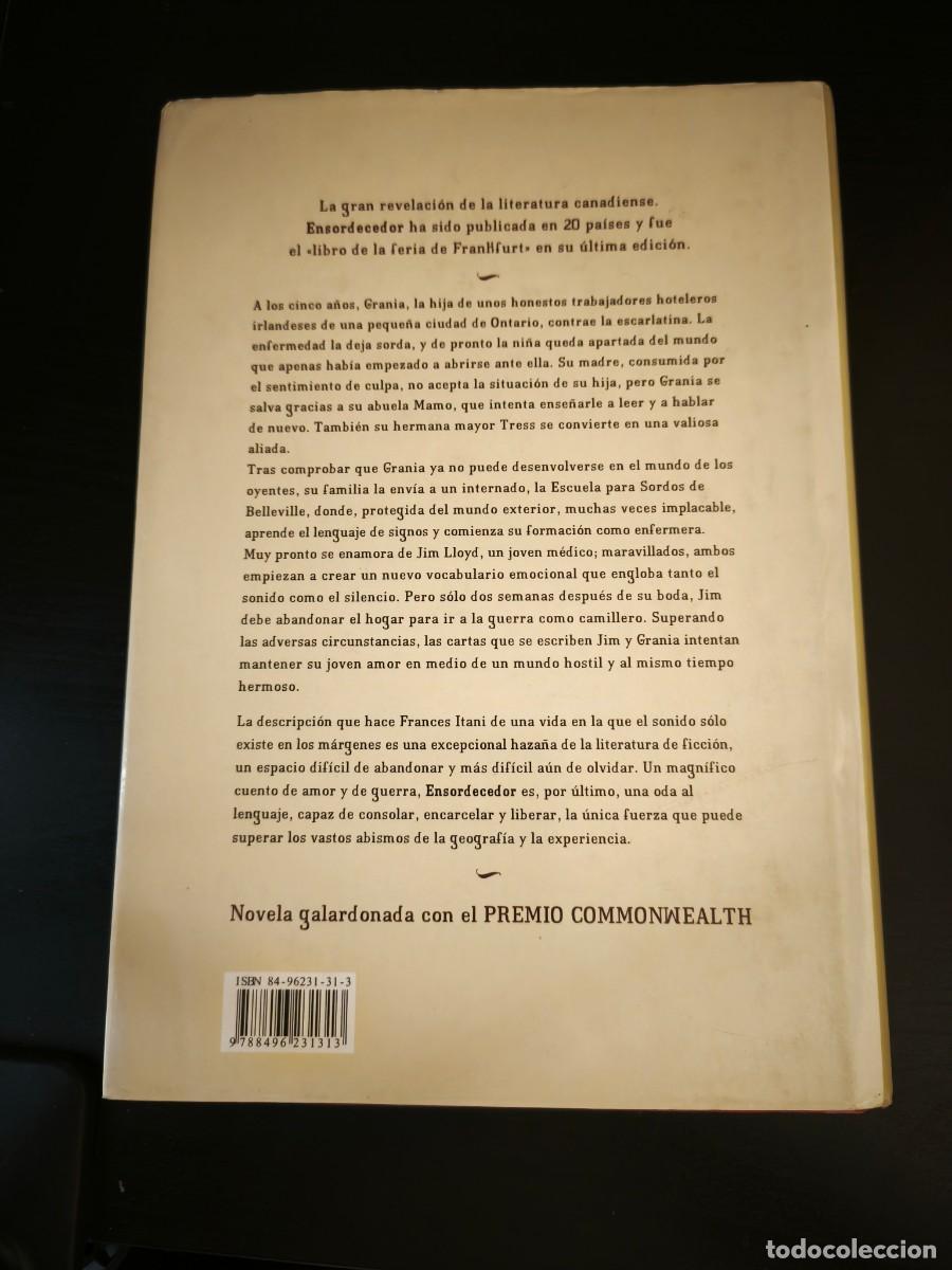 Libros de segunda mano: Ensordecedor - Frances Itani - Foto 2